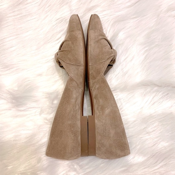 Rare* PAUL GREEN Nova Flat Antelope Suede size 10 • tan bow tie flat pointed toe - Picture 8 of 14